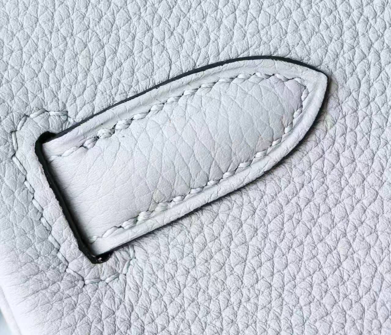 爱马仕Birkin女包 Hermes 海鸥灰拼玛瑙蓝原厂togo皮铂金包30cm