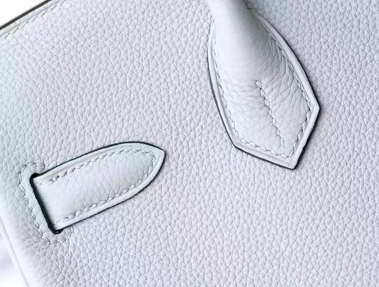 Hermes 8U冰川蓝原厂Togo牛皮 爱马仕Birkin30铂金包 金扣