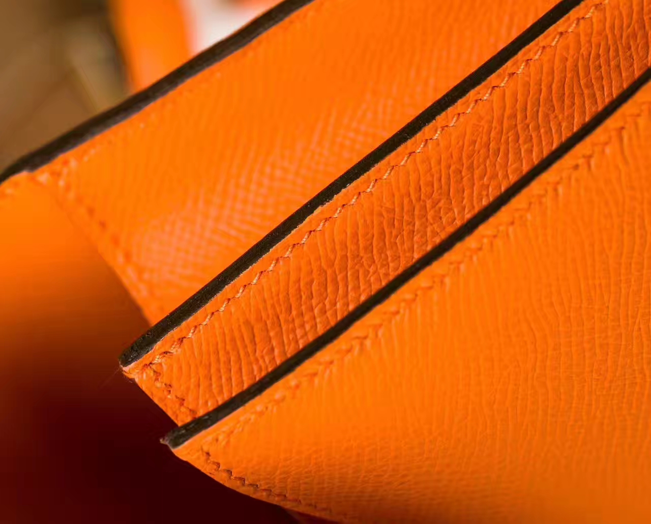 Hermes Constance 26cm 爱马仕橙色原厂Epsom牛皮康斯坦空姐包