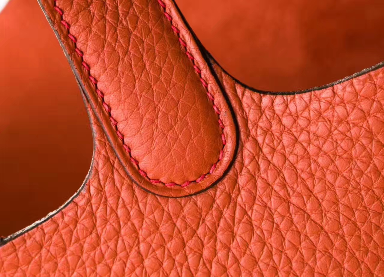 爱马仕女包价格 Hermes Picotin 18cm 6C古铜色原厂TC牛皮水桶包