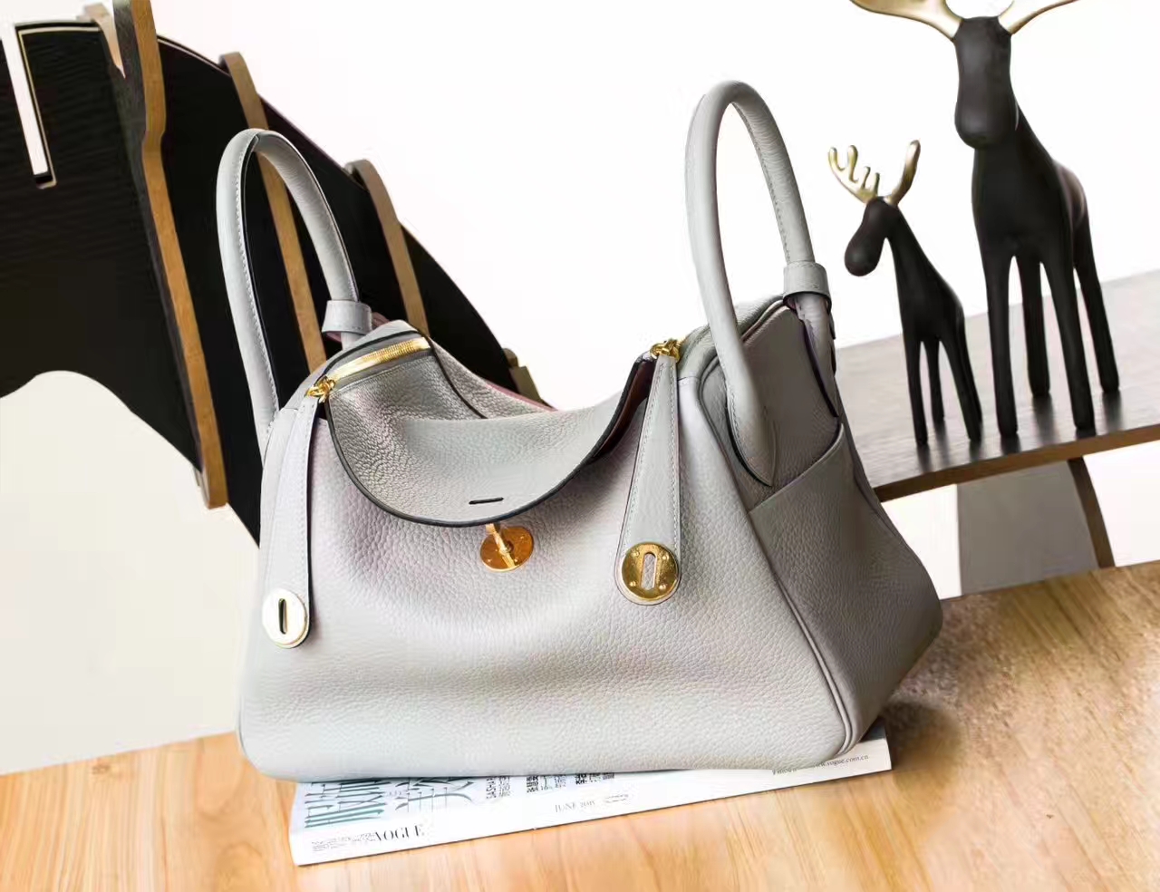 爱马仕琳迪包尺寸 Hermes Lindy 30cm 冰川蓝拼水粉色TC牛皮
