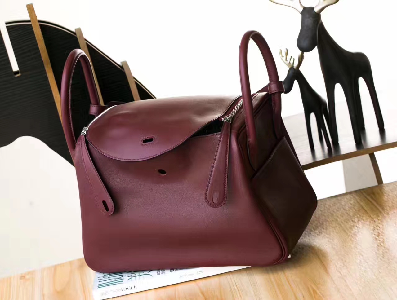 爱马仕Lindy包价格 Hermes爱马仕红原厂Swift牛皮琳迪包30cm