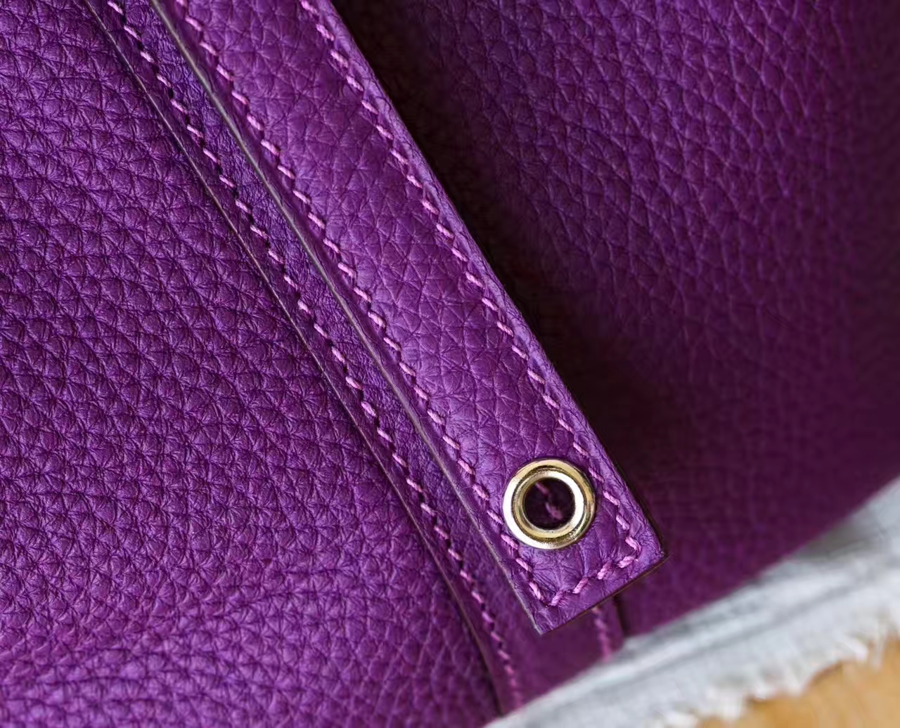 Hermes Picotin 22cm 爱马仕P9海葵紫原厂TC牛皮菜篮子包