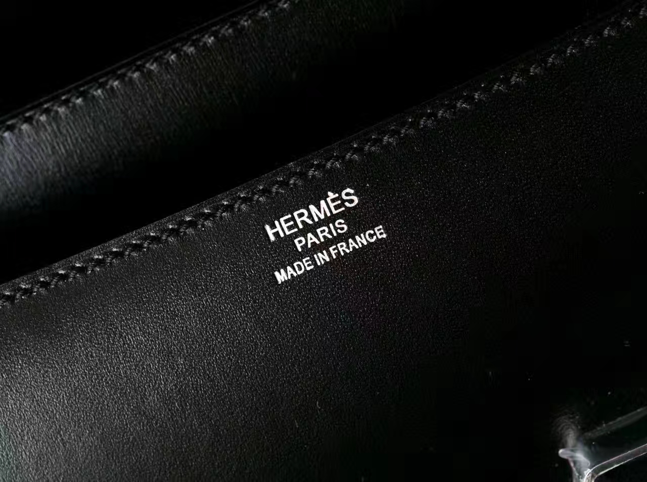 Hermes空姐包价格 爱马仕89黑色原厂Box牛皮康斯坦包26cm 金扣