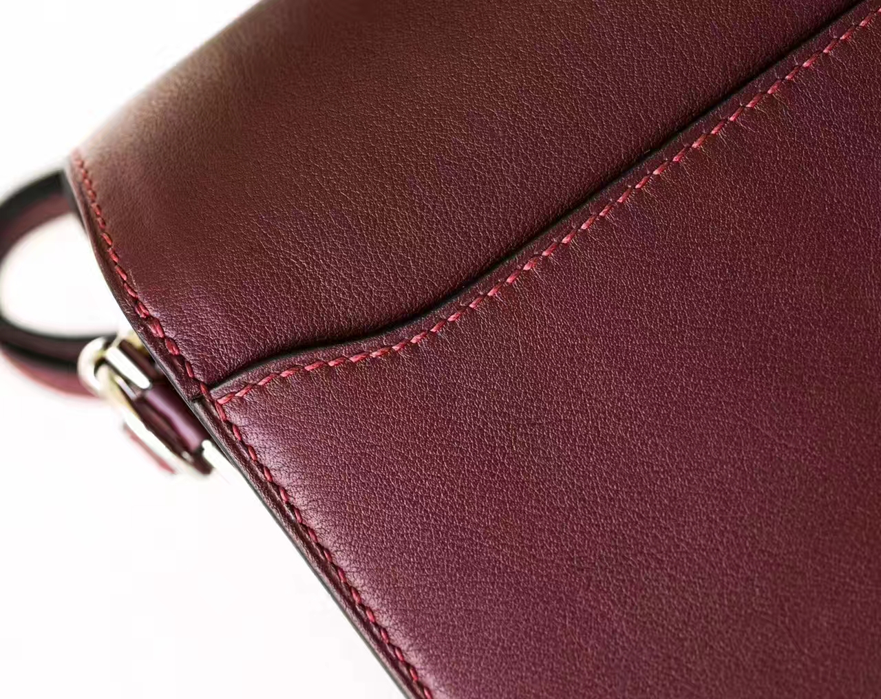 爱马仕女包价格 Hermes Roulis 19cm K1石榴红原厂Swift牛皮 银扣