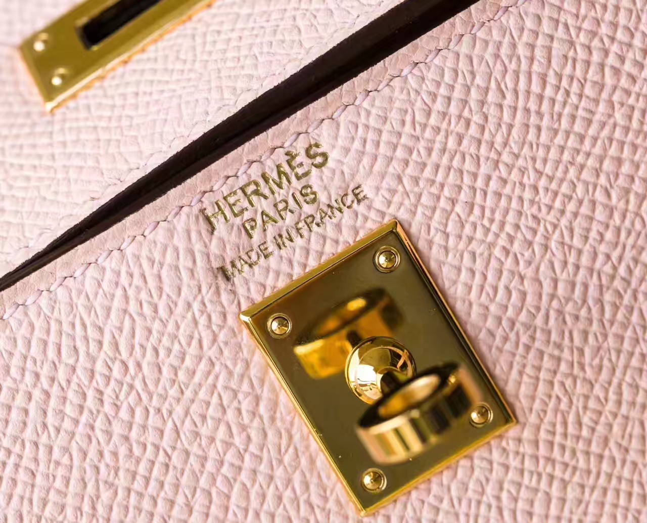 爱马仕凯莉包价格 Hermes Kelly 25cm 蔷薇粉原厂epsom牛皮 银扣