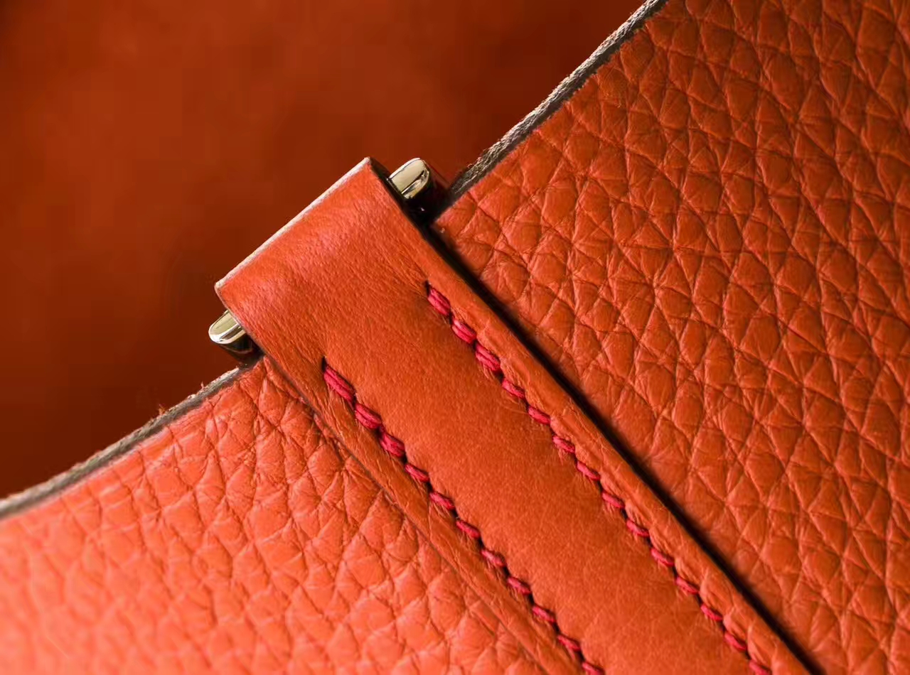 爱马仕女包价格 Hermes Picotin 18cm 6C古铜色原厂TC牛皮水桶包