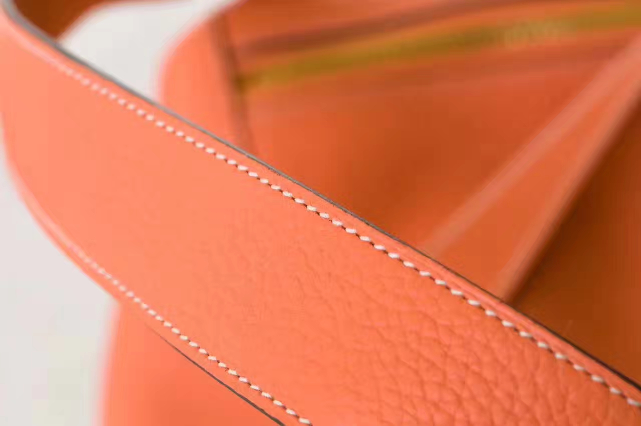 Hermes Lindy 30cm 爱马仕L5龙虾粉原厂TC牛皮琳迪包 金银扣