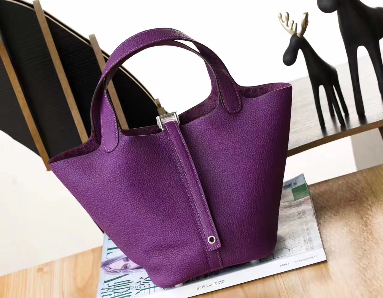 Hermes Picotin 22cm 爱马仕P9海葵紫原厂TC牛皮菜篮子包