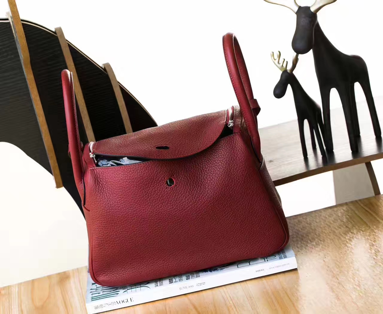 Hermes Lindy 26cm 爱马仕CK55爱马仕红原厂TC牛皮琳迪包 银扣