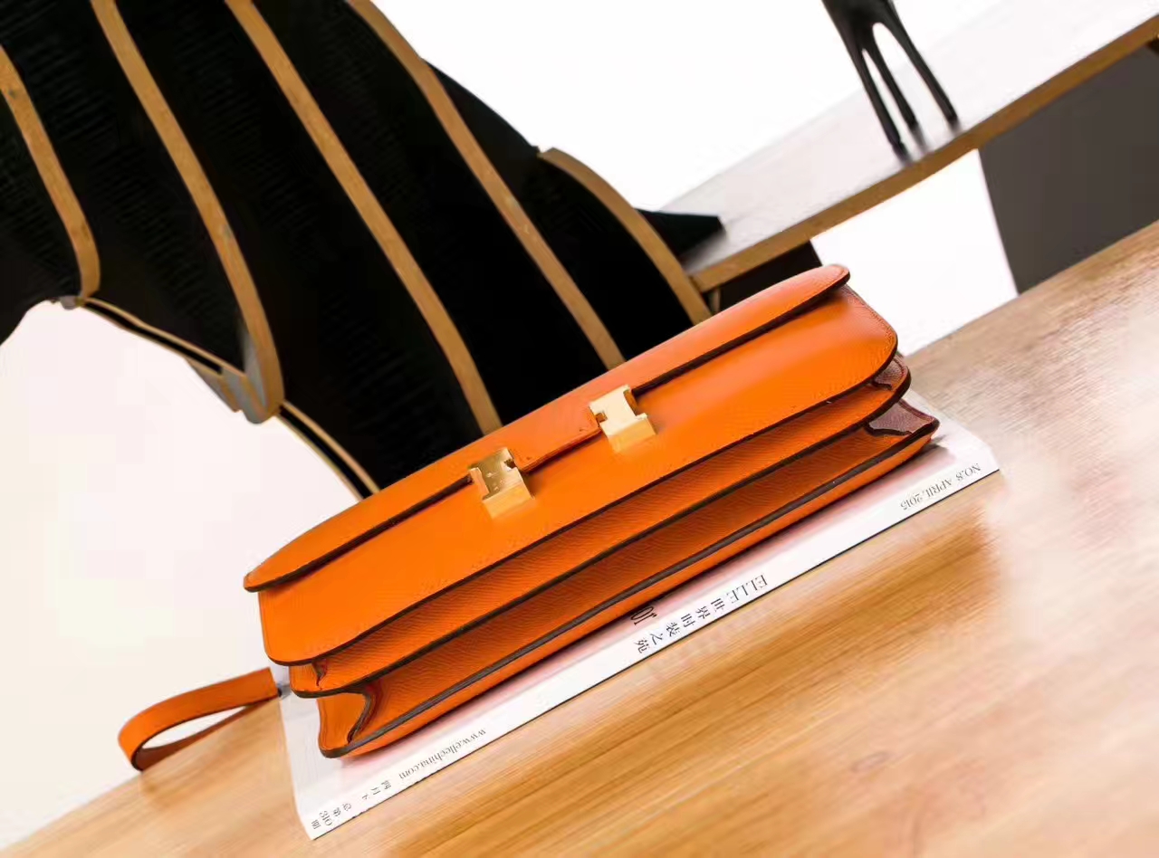 Hermes Constance 26cm 爱马仕橙色原厂Epsom牛皮康斯坦空姐包