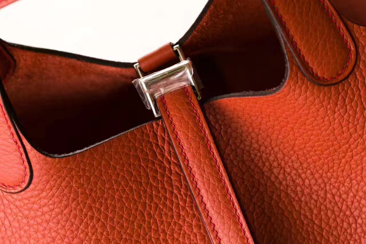 爱马仕女包价格 Hermes Picotin 18cm 6C古铜色原厂TC牛皮水桶包