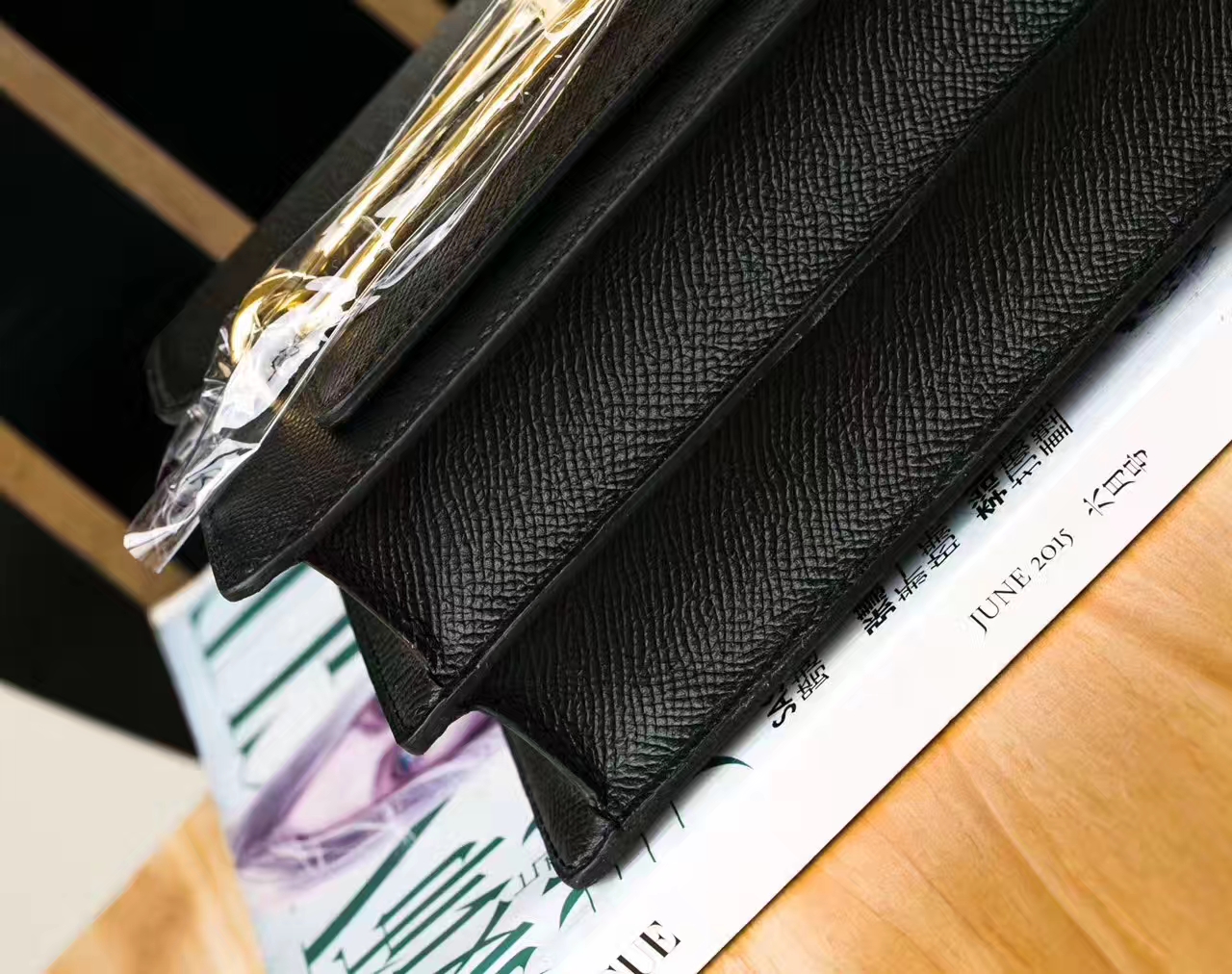 爱马仕包包官网 Hermes 黑色原厂Epsom牛皮猪鼻子包Roulis 19cm 金扣