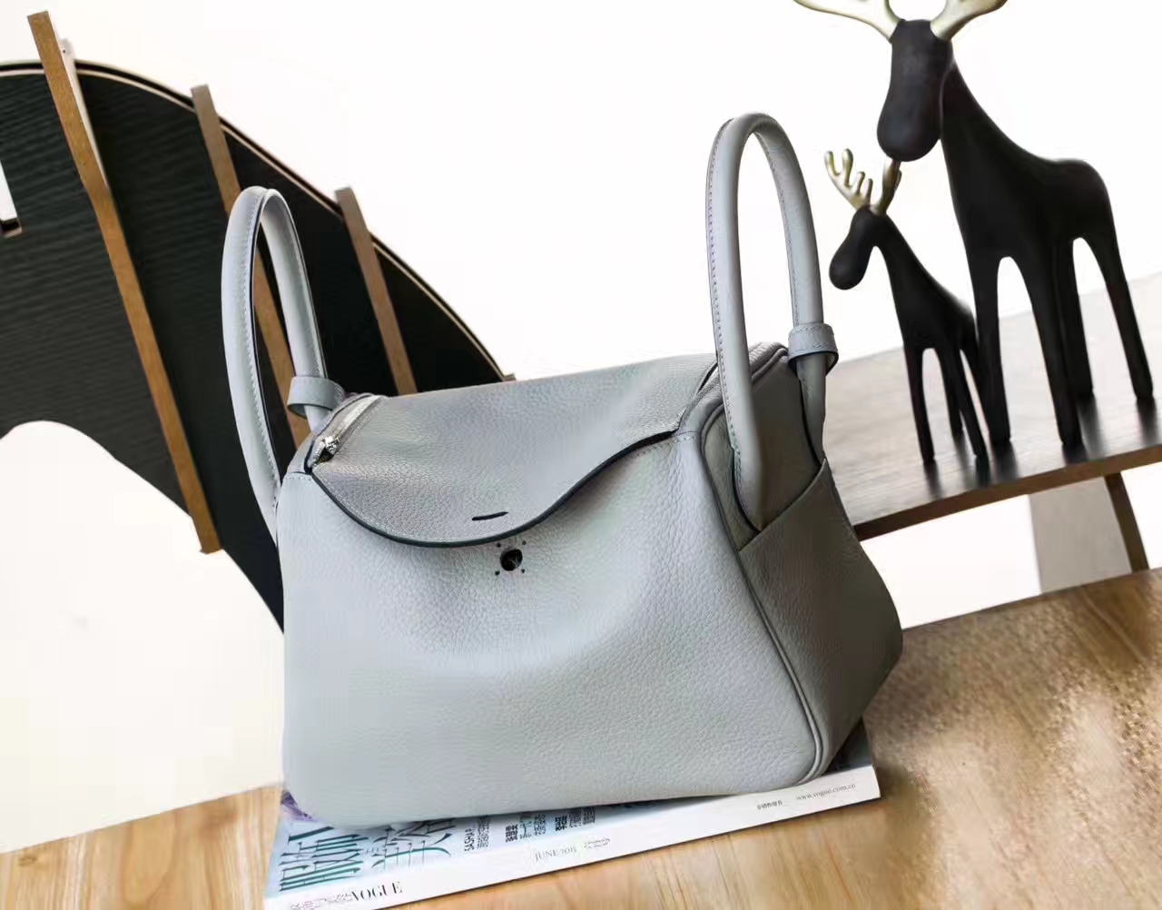 Hermes包包官网 爱马仕琳迪包Lindy26cm 8U冰川灰原厂TC牛皮