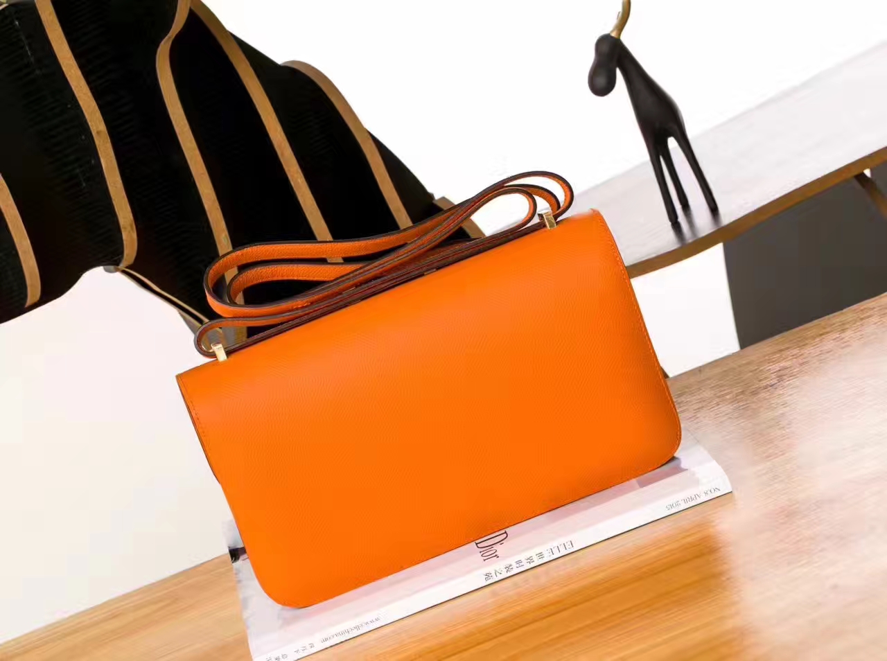 Hermes Constance 26cm 爱马仕橙色原厂Epsom牛皮康斯坦空姐包