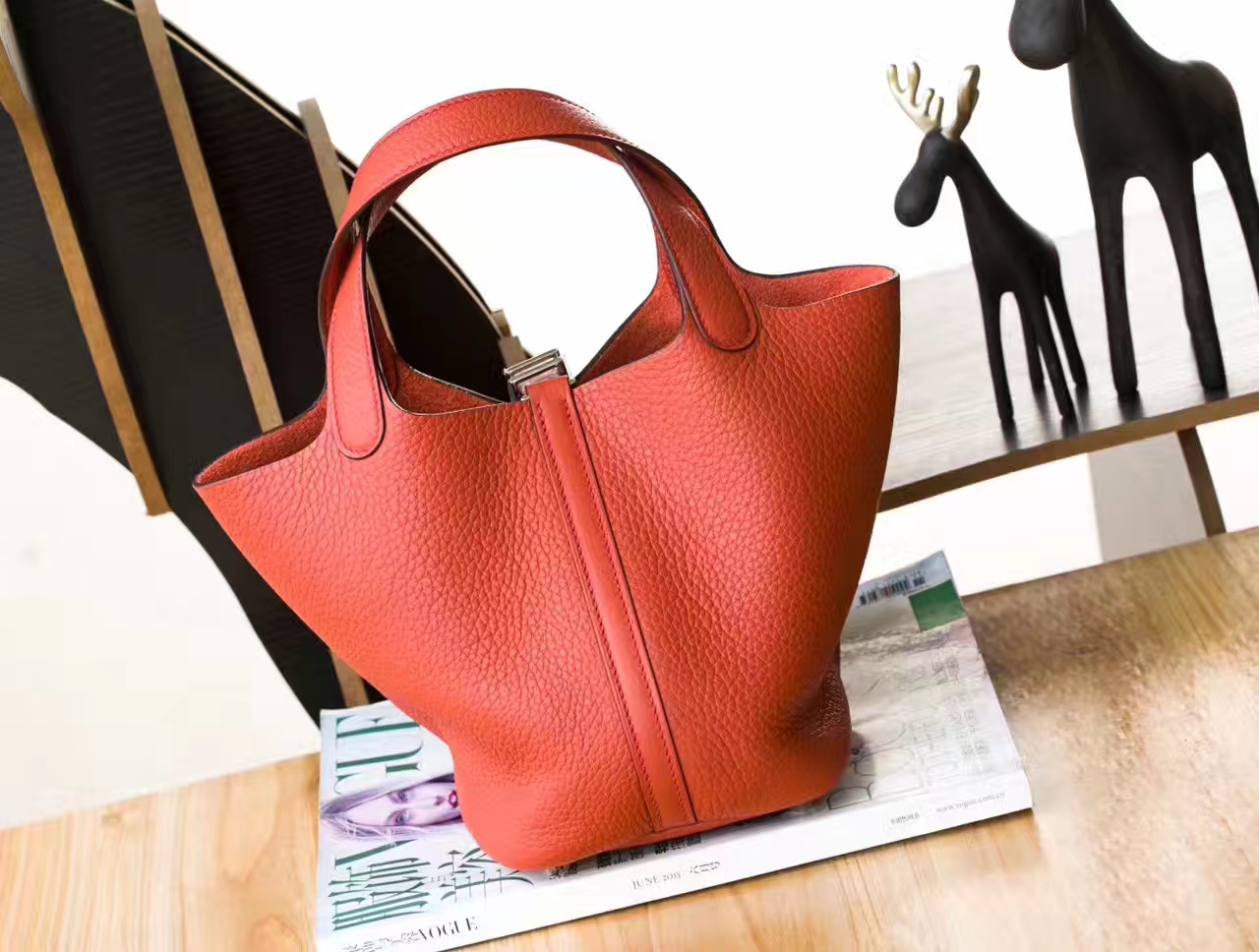 爱马仕女包价格 Hermes Picotin 18cm 6C古铜色原厂TC牛皮水桶包