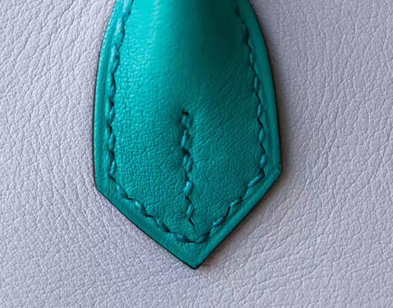 爱马仕Birkin女包 Hermes冰川蓝拼孔雀蓝原厂Swift牛皮铂金包25cm