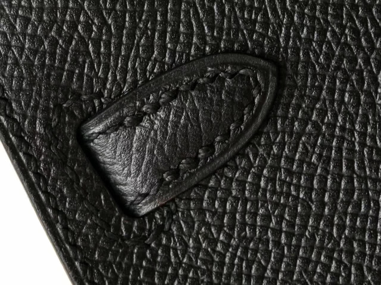 爱马仕迷你凯莉包 Hermes Minikelly2代 黑色原厂Epsom牛皮 金扣