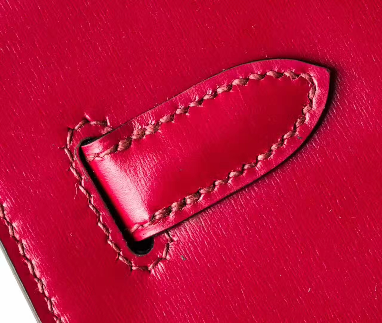 Hermes Kelly 28cm 爱马仕B5宝石红原厂box牛皮凯莉包 金扣