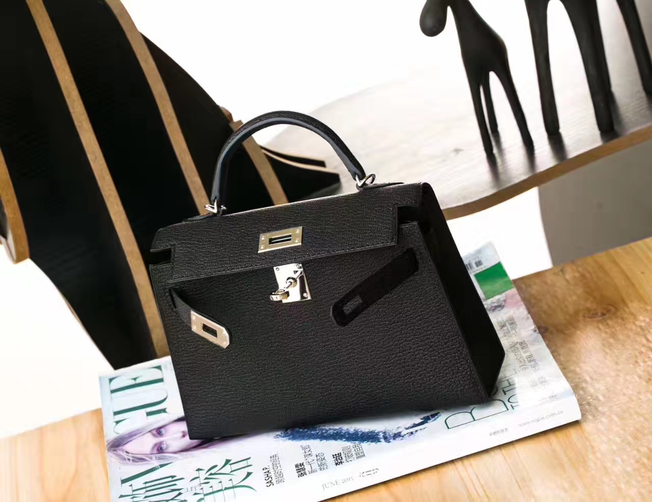 Hermes Minikelly 2代 爱马仕89黑色原厂山羊皮迷你凯莉包18cm