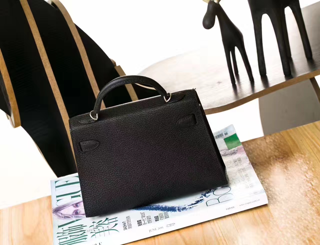 Hermes Minikelly 2代 爱马仕89黑色原厂山羊皮迷你凯莉包18cm
