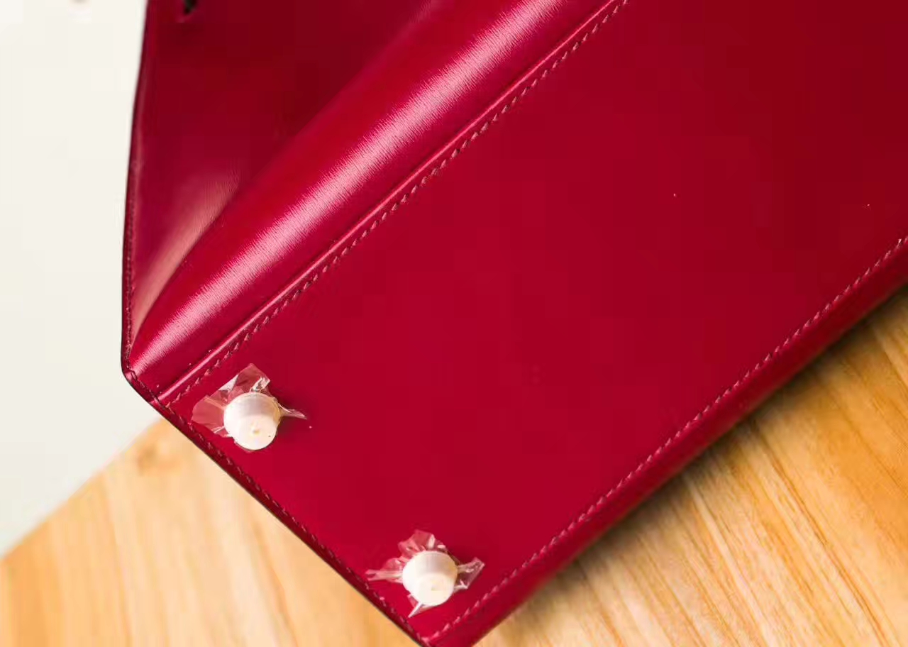 Hermes Kelly 28cm 爱马仕B5宝石红原厂box牛皮凯莉包 金扣