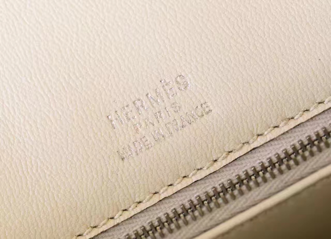 Hermes爱马仕珍珠灰拼斑鸠灰原厂Swift牛皮蕾丝铂金包Birkin30cm