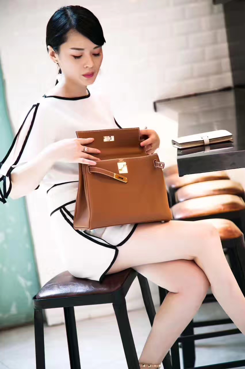 Hermes Kelly 28cm 爱马仕凯莉包 CK37金色原厂togo牛皮 金扣