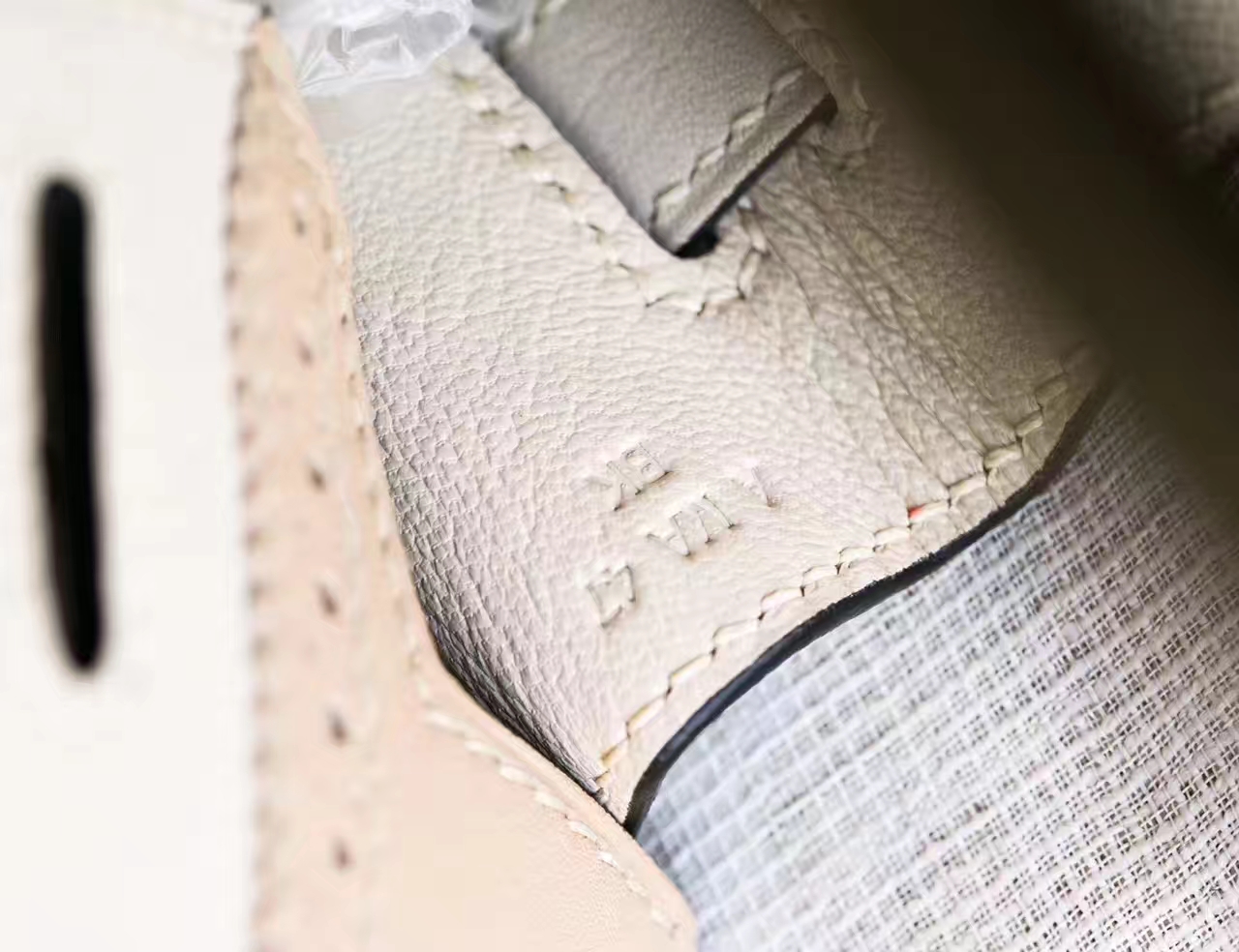 Hermes爱马仕珍珠灰拼斑鸠灰原厂Swift牛皮蕾丝铂金包Birkin30cm