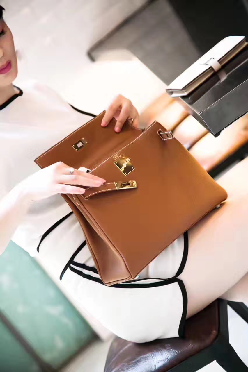Hermes Kelly 28cm 爱马仕凯莉包 CK37金色原厂togo牛皮 金扣