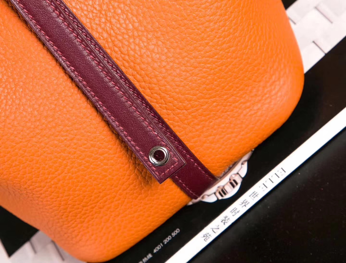 爱马仕水桶包 Hermes Picotin22cm 93橙色拼爱马仕红TC牛皮拼Swift牛皮