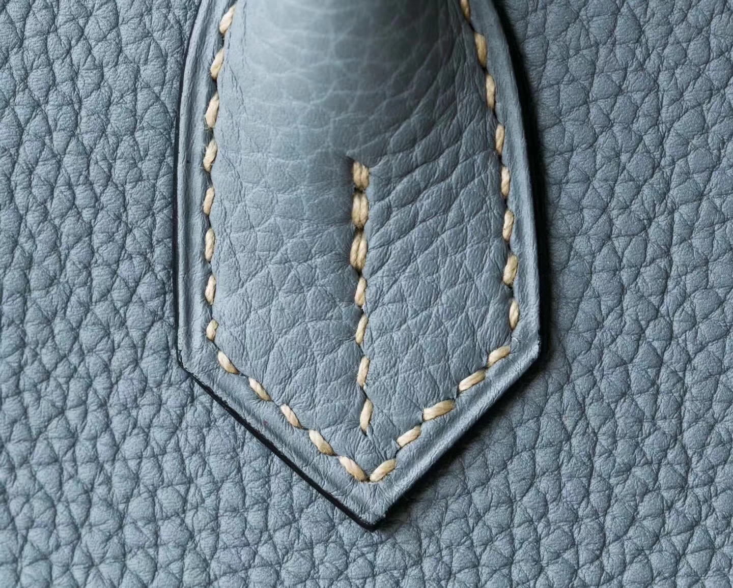 Hermes包包官网 爱马仕J7亚麻蓝顶级Togo牛皮Birkin30铂金包 银扣