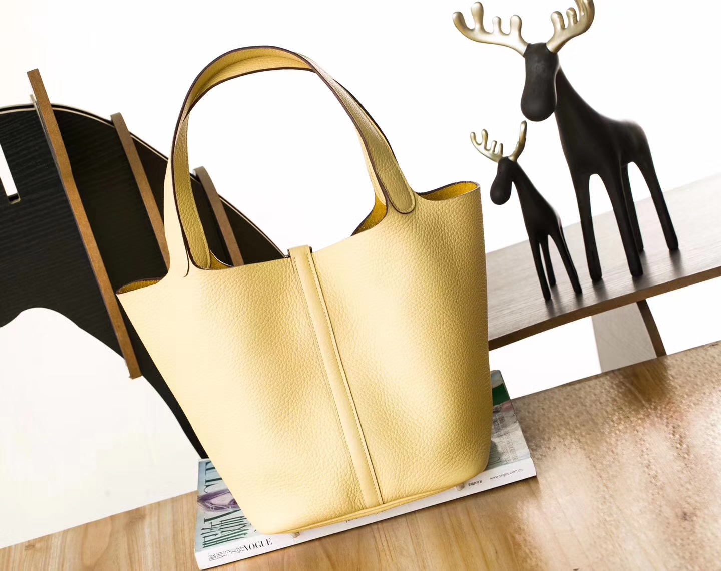 Hermes Picotin 22cm 爱马仕1Z小鸡黄原厂TC牛皮菜篮子包水桶包 银扣