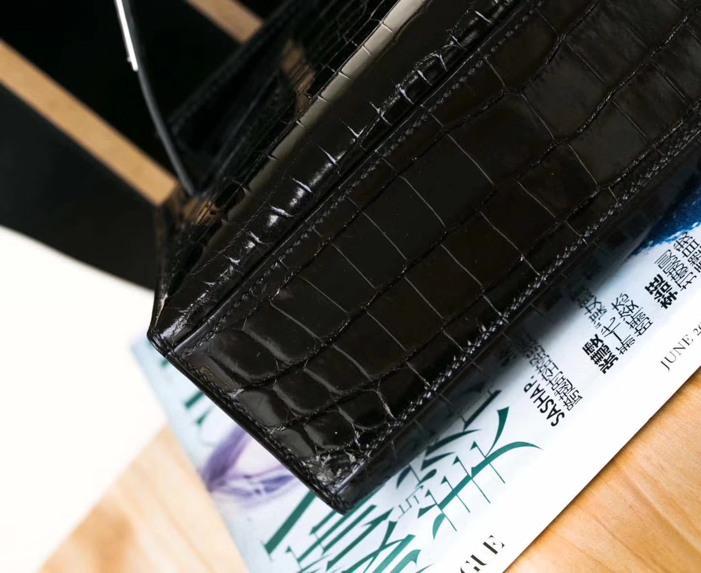Hermes Minikelly22cm 爱马仕89黑色亮面鳄鱼皮迷你凯莉包 银扣