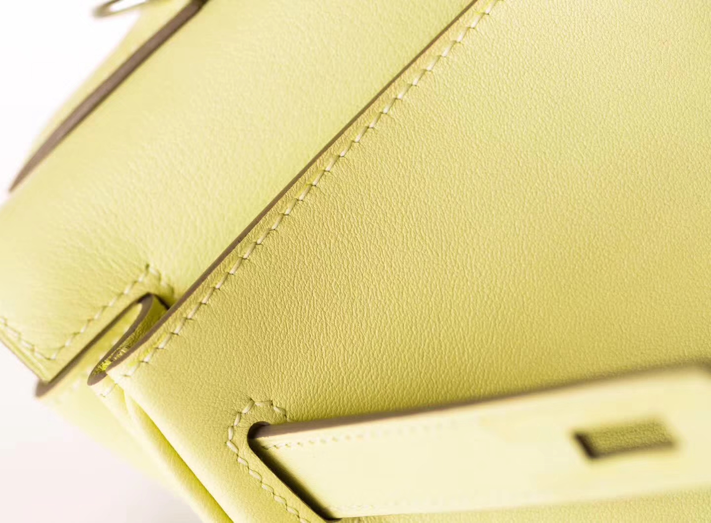 爱马仕Kelly女包 Hermes 1Z小鸡黄顶级Swift牛皮凯莉包28CM 银扣