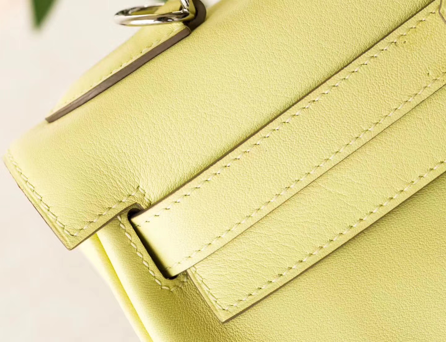 爱马仕Kelly女包 Hermes 1Z小鸡黄顶级Swift牛皮凯莉包28CM 银扣