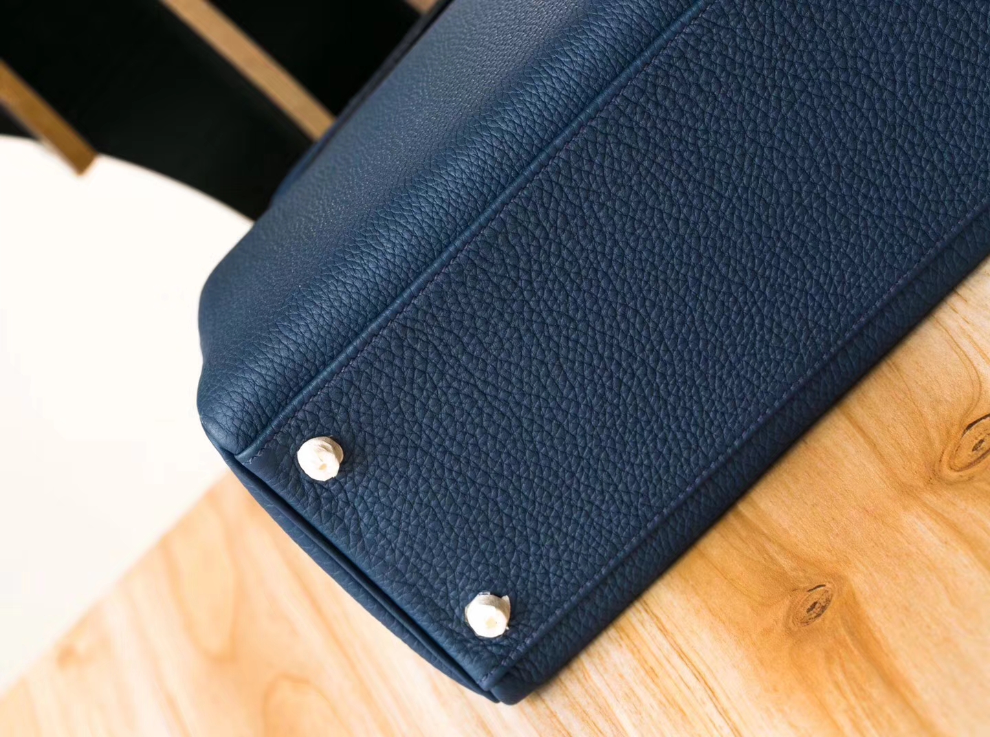 爱马仕凯莉包尺寸 Hermes Kelly32CM CK73宝石蓝顶级Togo牛皮 金扣
