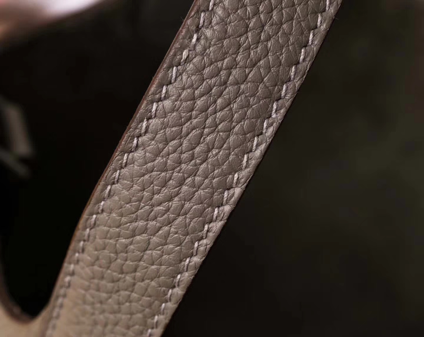 爱马仕菜篮子包 Hermes 8F锡器灰顶级TC牛皮水桶包Picotin18/22CM