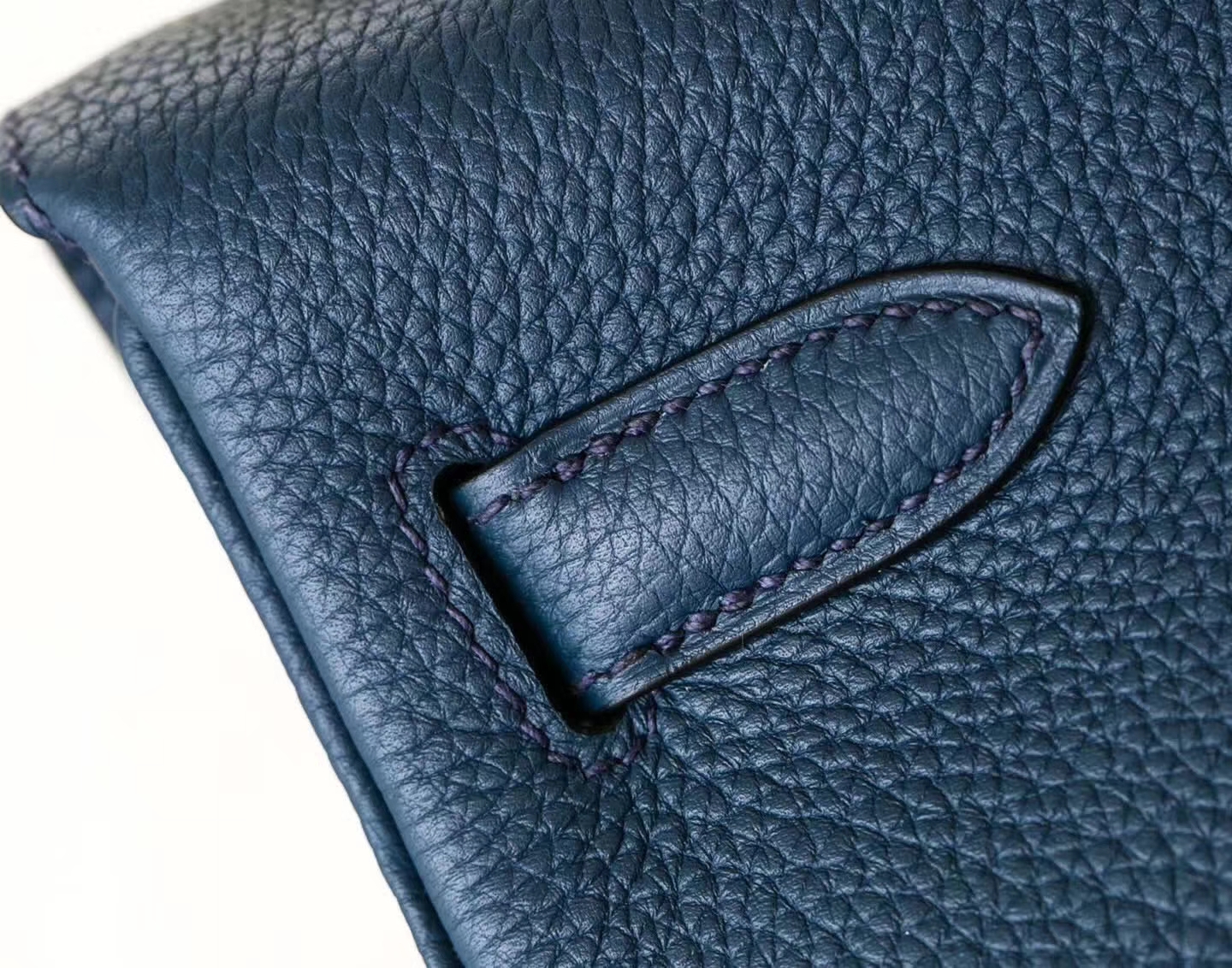 爱马仕凯莉包尺寸 Hermes Kelly32CM CK73宝石蓝顶级Togo牛皮 金扣