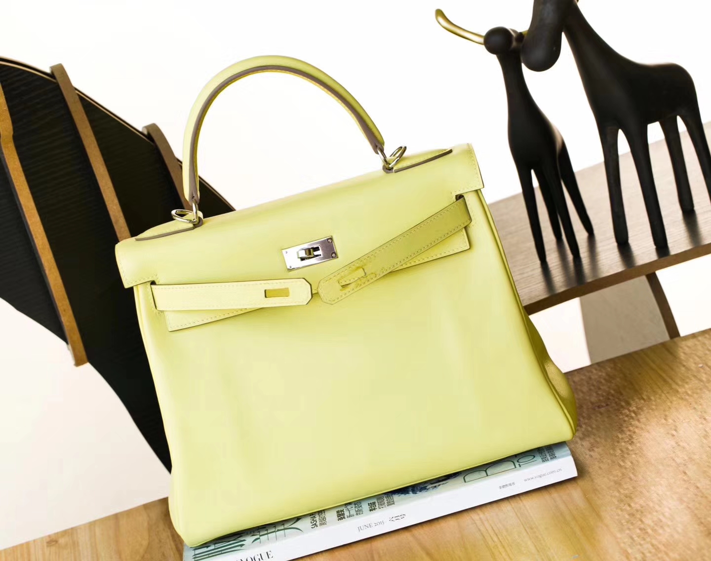 爱马仕Kelly女包 Hermes 1Z小鸡黄顶级Swift牛皮凯莉包28CM 银扣