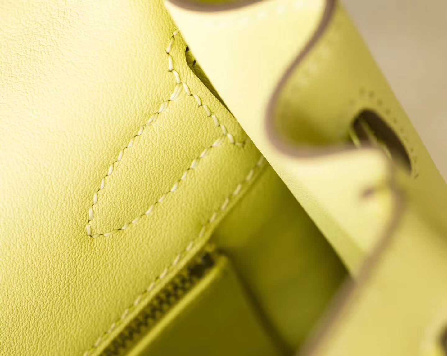 爱马仕Kelly女包 Hermes 1Z小鸡黄顶级Swift牛皮凯莉包28CM 银扣