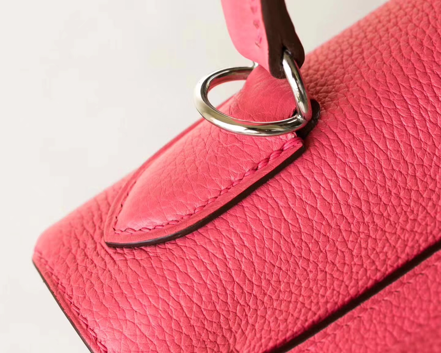 Hermes Kelly28CM 爱马仕8W糖果粉顶级Togo牛皮凯莉包 银扣