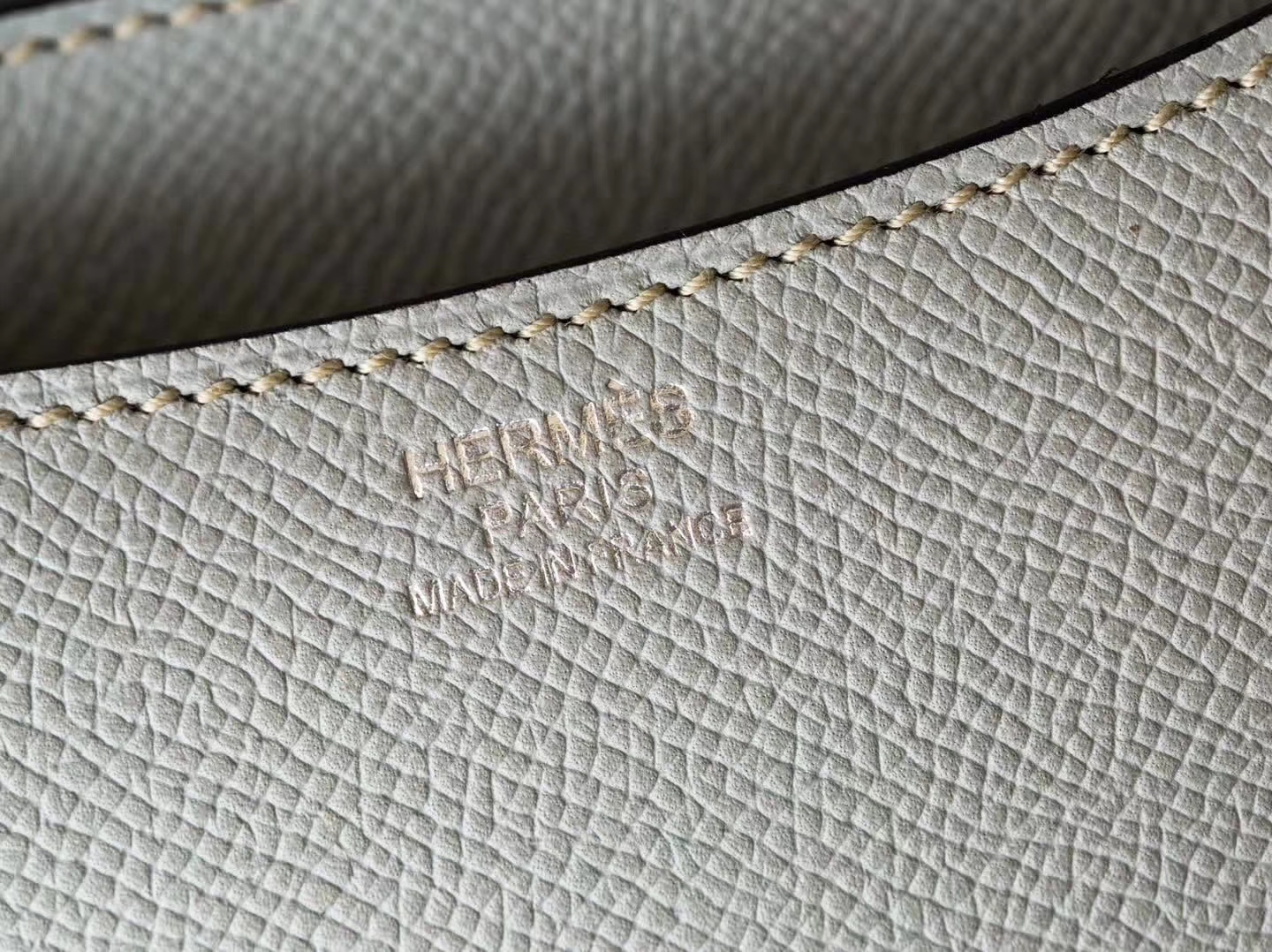 爱马仕康斯坦包 Hermes Constance24cm 8U冰川蓝原厂Epsom牛皮 银扣