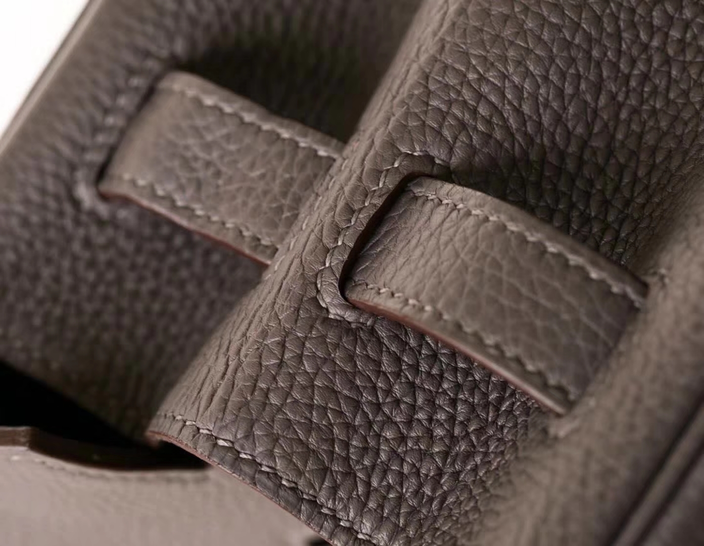 爱马仕新款铂金包 Hermes 8F锡器灰拼蜥蜴色Togo牛皮Birkin30CM 金扣