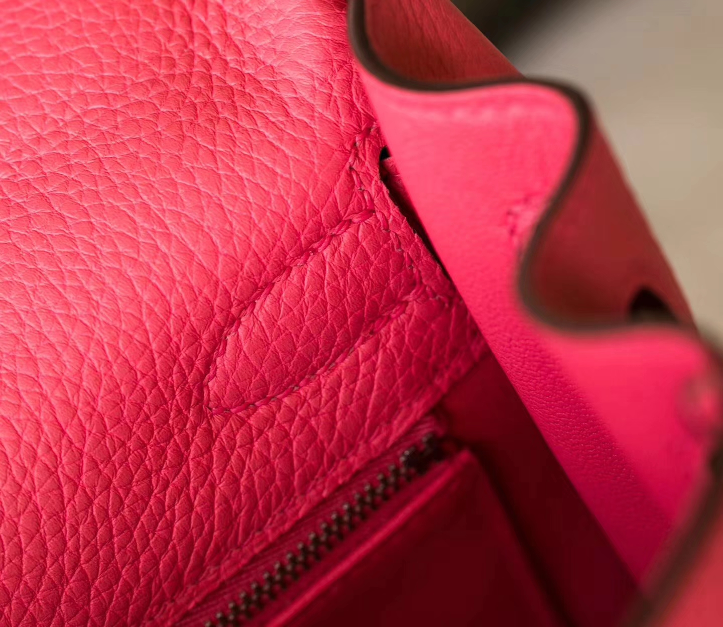 Hermes Kelly28CM 爱马仕8W糖果粉顶级Togo牛皮凯莉包 银扣