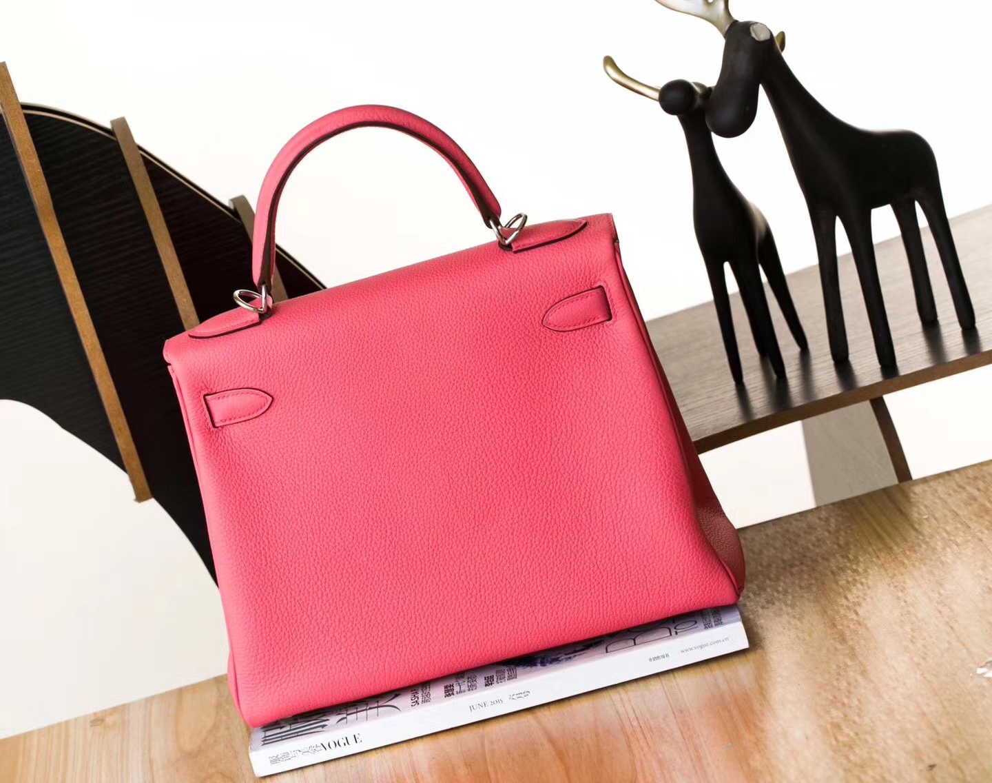 Hermes Kelly28CM 爱马仕8W糖果粉顶级Togo牛皮凯莉包 银扣