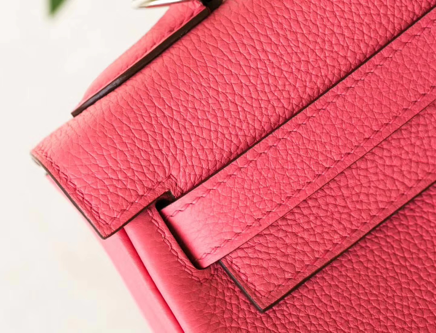 Hermes Kelly28CM 爱马仕8W糖果粉顶级Togo牛皮凯莉包 银扣