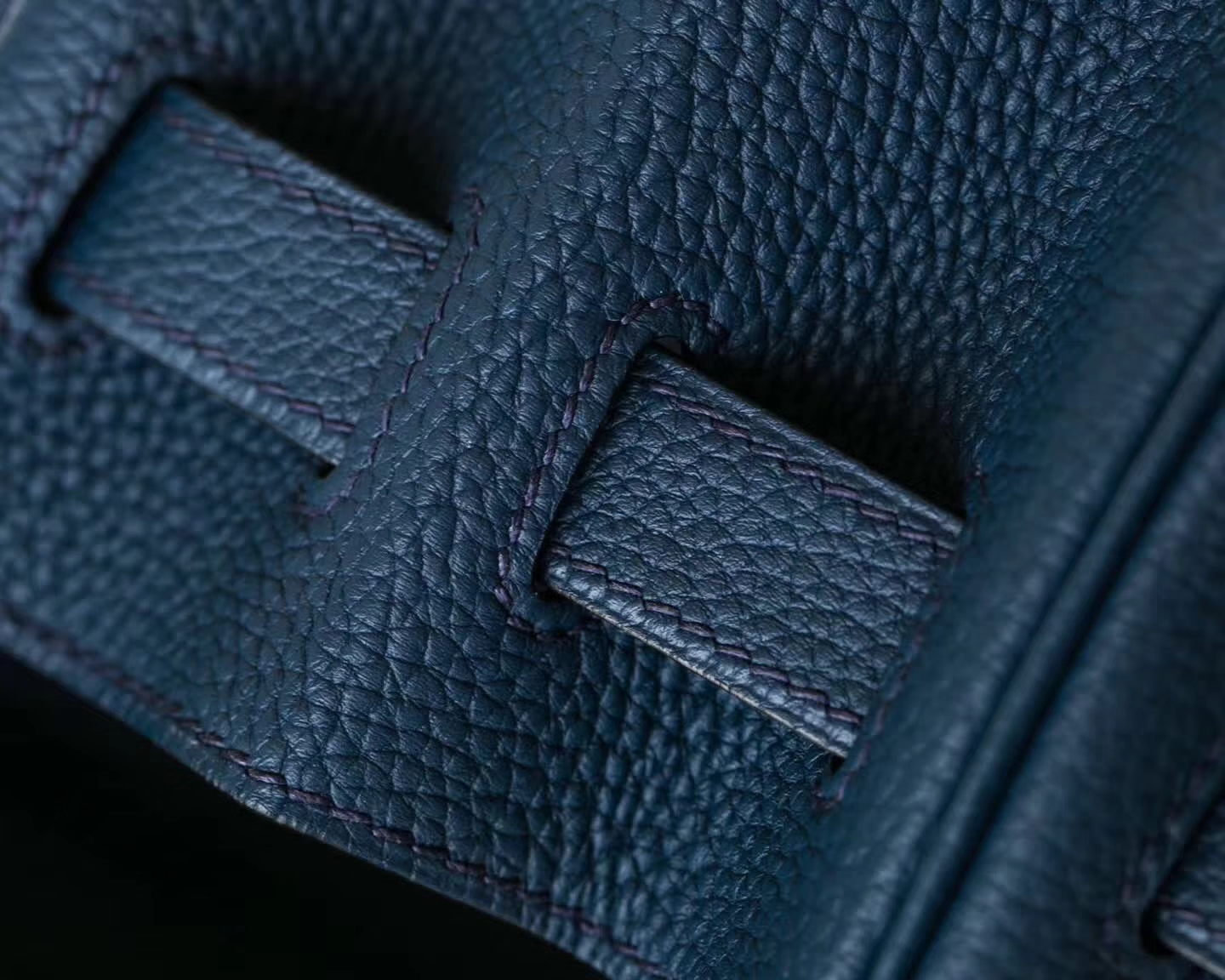 爱马仕凯莉包尺寸 Hermes Kelly32CM CK73宝石蓝顶级Togo牛皮 金扣