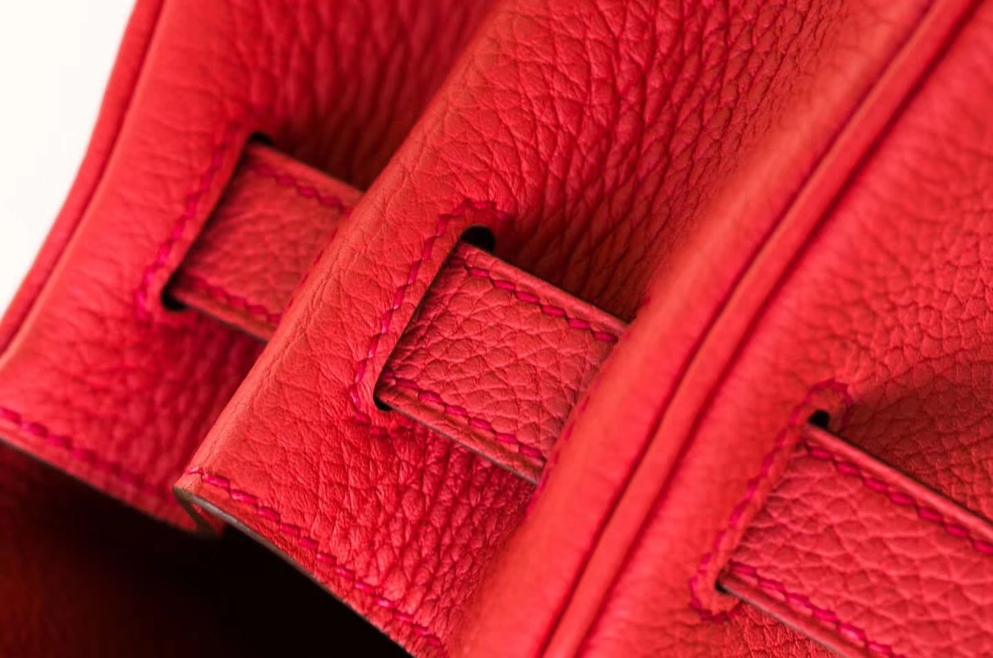 爱马仕凯莉包价格 Hermes Kelly28CM Q5国旗红顶级Togo牛皮 银扣