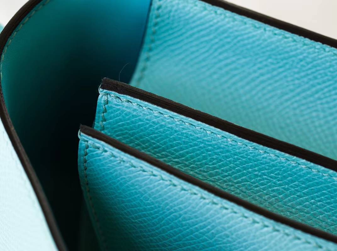 Hermes Constance26CM 爱马仕马卡龙蓝顶级epsom牛皮空姐包 银扣